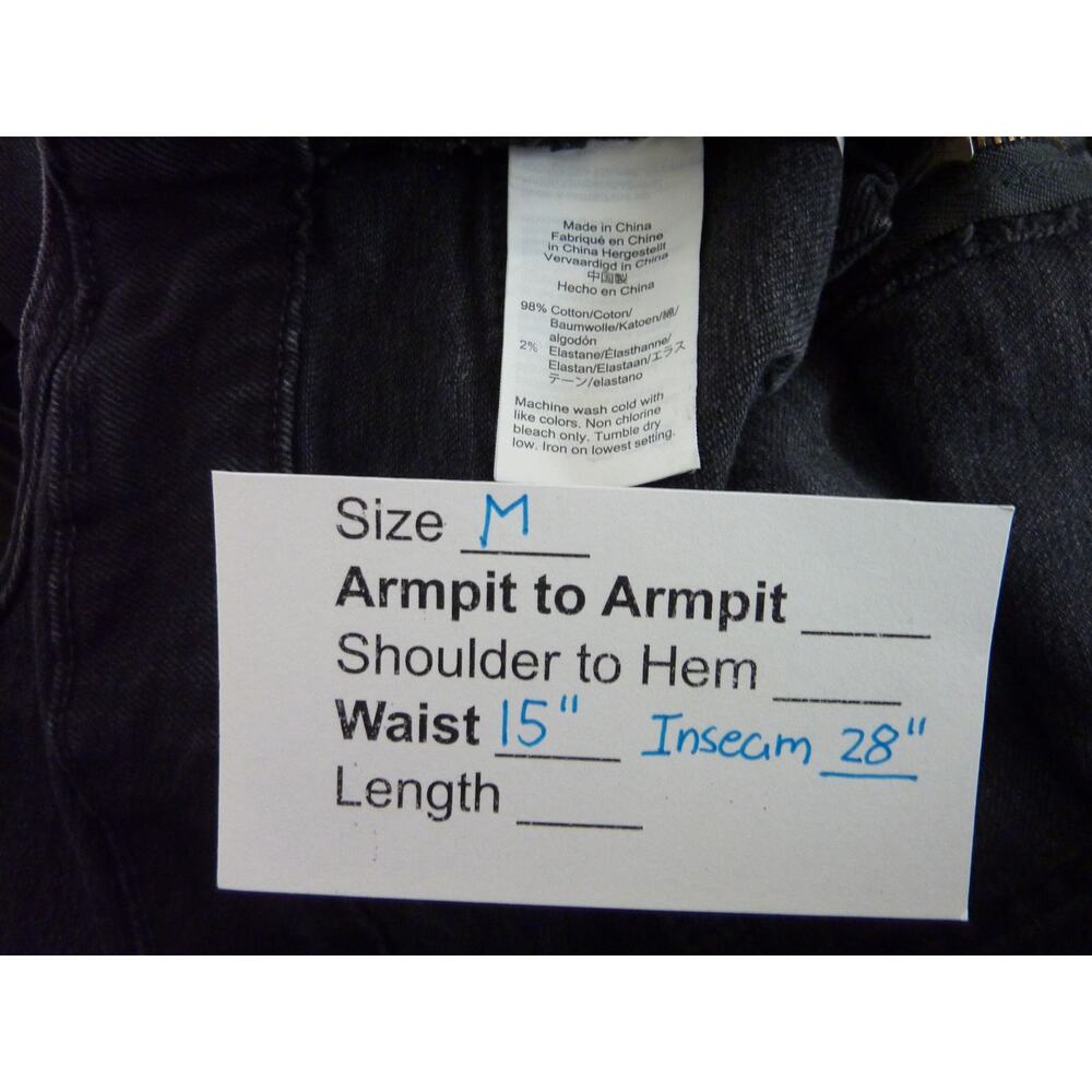 Madewell Black Denim Jean Overalls Medium Size Zip Skinny Lunar Overalls - Picture 8 of 8